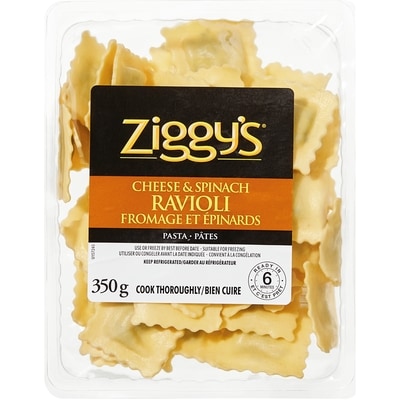 Ziggy's Cheese & Spinach Ravioli 350 g, $1.14/100g