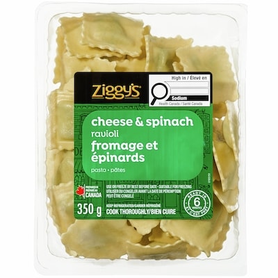 Ziggy's Cheese & Spinach Ravioli 350 g, $1.14/100g