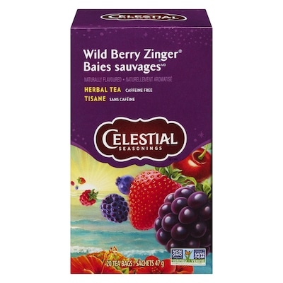 Celestial Seasonings Wild Berry Zinger Herbal Tea 20 ea, $0.30/1ea