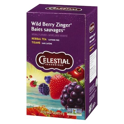 Celestial Seasonings Wild Berry Zinger Herbal Tea - 20 ea | Zehrs