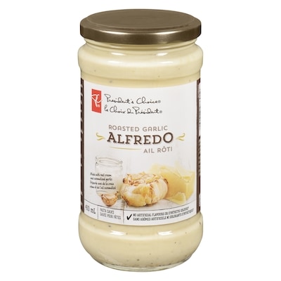 President's Choice Roasted Garlic Alfredo Pasta Sauce 410 ml, $0.79/100ml