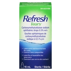 Refresh Gouttes oculaires lubrifiantes Tears avec purite 15 ml, 75,93 $/100ml
