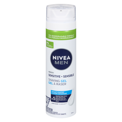 Nivea Gel raser pour peau sensible Men 198 g, 3,18 $/100g
