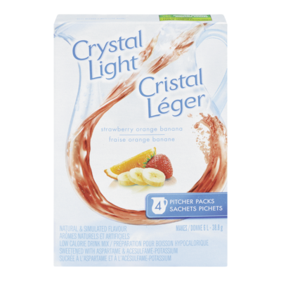Crystal Light Pitcher Packs, Strawberry Orange Banana 39 g, $11.57/100g