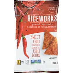 Riceworks Croustilles de riz brun gastronomiques au chili doux 155 g, 3,54 $/100g