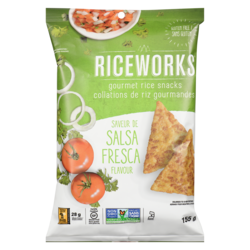 RiceWorks Gourmet Brown Rice Crisps, Salsa Fresca 155 g, $3.54/100g