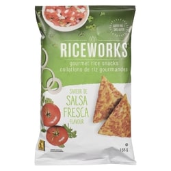 RiceWorks Gourmet Brown Rice Crisps, Salsa Fresca 155 g, $2.77/100g