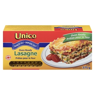 Unico Lasagne prête pour le four 375 g, 0,88 $/100g