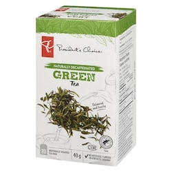 トップス green tea President's Choice Naturally Decaffeinated Green Tea - 20 ea
