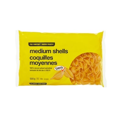 No Name Medium Shells Pasta 500 g, $0.26/100g