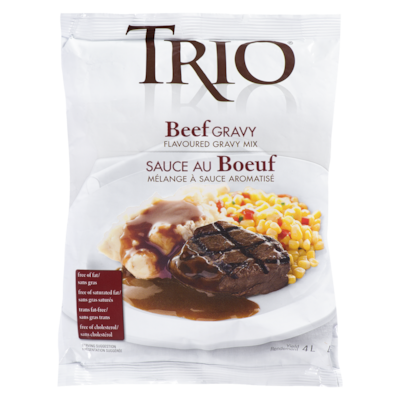 Trio Beef Gravy Mix     490 g, $2.24/100g