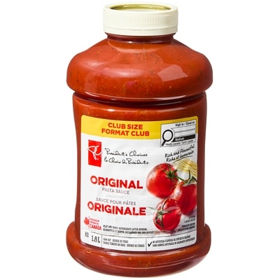 President's Choice Original Pasta Sauce 1.8 l, $0.56/100ml