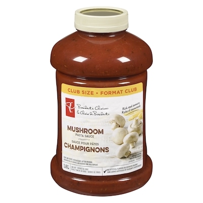 President's Choice Mushroom Pasta Sauce 1.8 l, $0.47/100ml