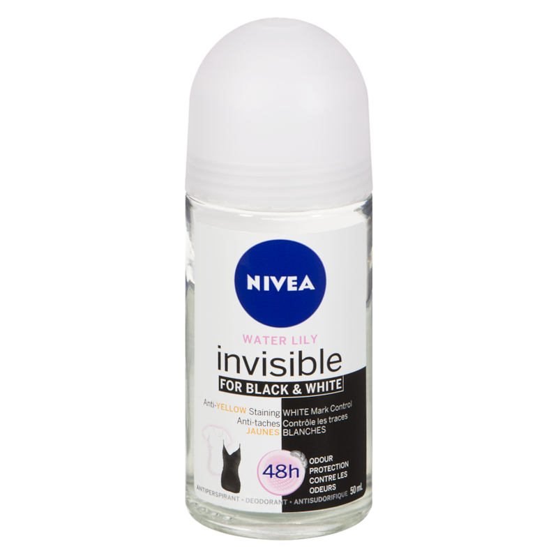 Pure & Natural Invisible for Black & White Roll-On Water Lily