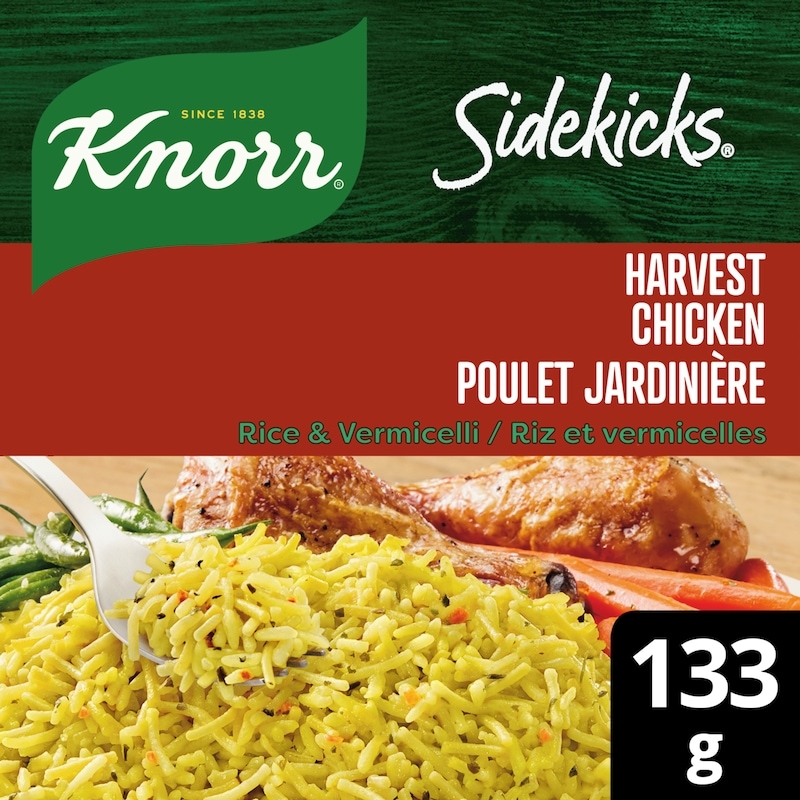 Gilles Sacksick、casserole et fruits Knorr Sidekicks Rice & Vermicelli Harvest Chicken - 133 g