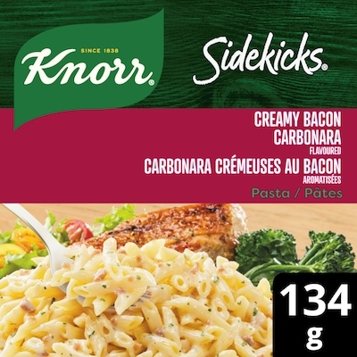 Knorr Plat d'Accompagnement de Pâtes Carbonara Crémeuses au Bacon  134 g, 2,23 $/100g