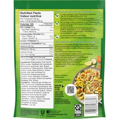Sidekicks Parmesan&nbsp;Pesto Pasta Side Dish