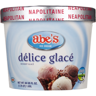 Abes Crème glacée napolitaine 1.65 l, 1,03 $/100ml