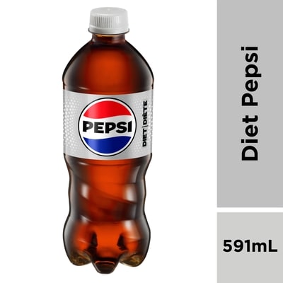 Pepsi Diet Soda 591 ml, $0.56/100ml