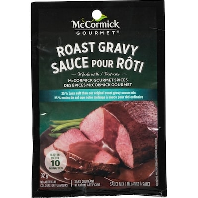 McCormicks 25% Less Salt Roast Gravy 32 g, $9.34/100g
