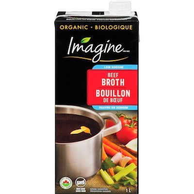 Imagine Organic Low Sodium Beef Broth 1 l, $0.45/100ml