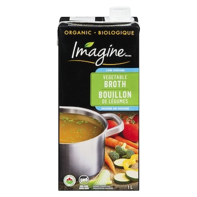 Imagine Organic Low Sodium Vegetable Broth 1 l, $0.45/100ml