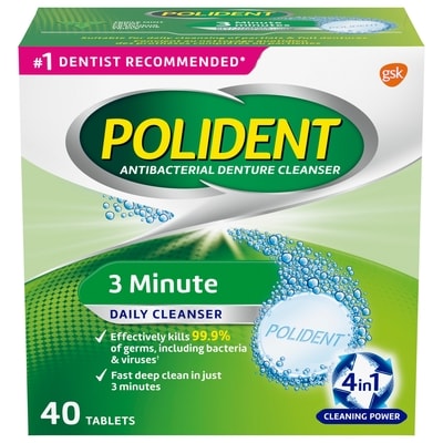 Polident 3 Minute Tablets 40 ea, $0.16/1ea