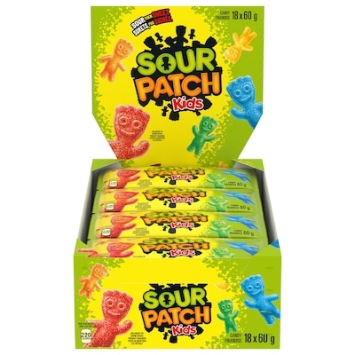 Maynards Sour Patch Kids originaux, bonbons AIGRES PUIS DOUX (emballage de 18) 18x60.0 g, 2,08 $/100g