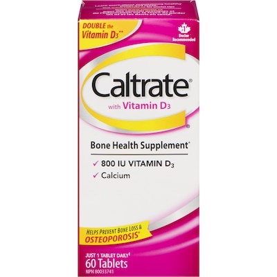 Caltrate Calcium with Vitamin D 60 ea, $0.27/1ea