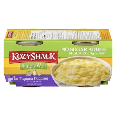 Kozy Shack Tapioca Pudding Cups No Sugar Added 4x113.0 g, $1.06/100g