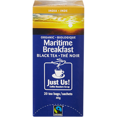 Just Us Thé biologique Maritime Breakfast 40 g, 11,23 $/100g