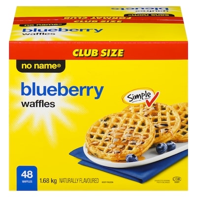 No Name Blueberry Waffles 1680 g, $0.71/100g