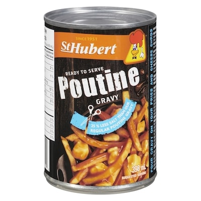St Hubert Less Salt Sauce, Poutine 398 ml, $0.42/100ml