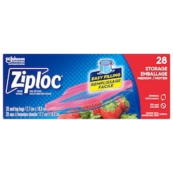 Ziploc Sacs d'emballage format moyen emballage de 28 28 ea, 0,21 $/1ch
