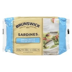 Brunswick Sardines dans de l’eau de source 106 g, 2,35 $/100g