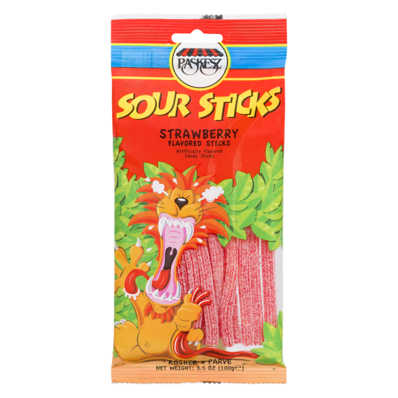 Kosher Sour Sticks, Strawberry