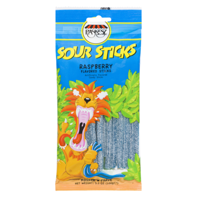 Paskesz Kosher Sour Sticks, Raspberry 100 g, $4.79/100g