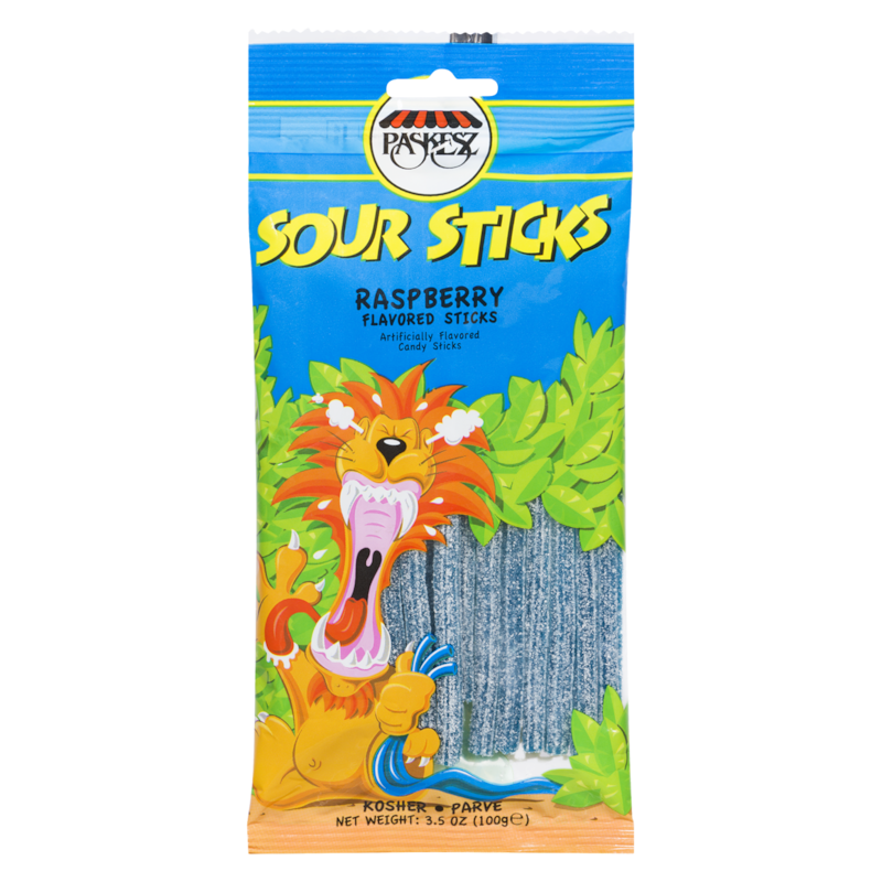 Kosher Sour Sticks, Raspberry