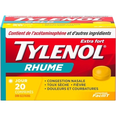 Tylenol Rhume extra-fort 20 ea, 0,42 $/1ch