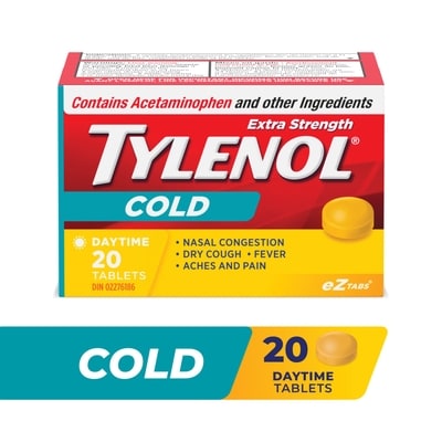 Tylenol Comprimés FaciliT Extra fort Rhume Jour 20 ea, 0,45 $/1ch