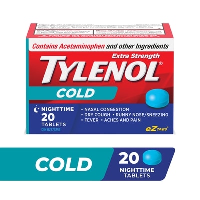 Tylenol Extra Strength Cold, Nighttime 20 ea, $0.45/1ea