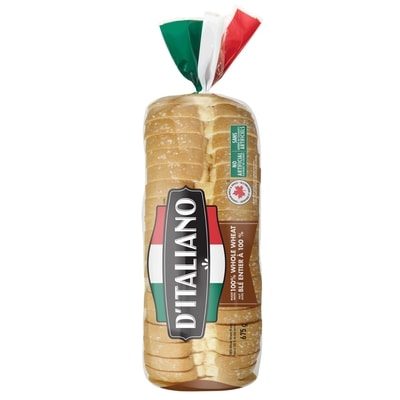 D'Italiano Thick Slice 100% Whole Wheat Bread 675 g, $0.59/100g