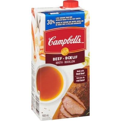 Bouillon de Bœuf Campbell’sMD 30% moins de sodium (900 mL)