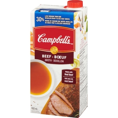 Bouillon de Bœuf Campbell’sMD 30% moins de sodium (900 mL)