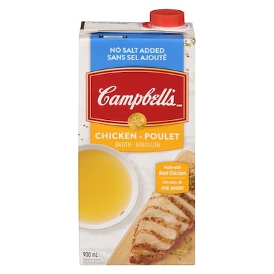 Campbell's No Salt Added Chicken Broth 900 ml, $0.19/100ml