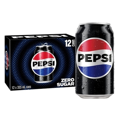 Pepsi Zero Sugar Cola 12x355.0 ml, $0.21/100ml