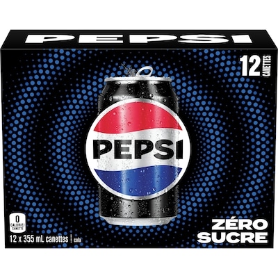 Pepsi Pepsi sans sucre (caisse) 12x355.0 ml, 0,20 $/100ml