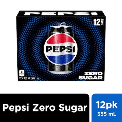 Pepsi Pepsi sans sucre (caisse) 12x355.0 ml, 0,21 $/100ml