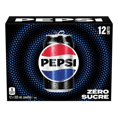 Pepsi Sans Sucre Cola 12x355.0 ml, 0,21 $/100ml