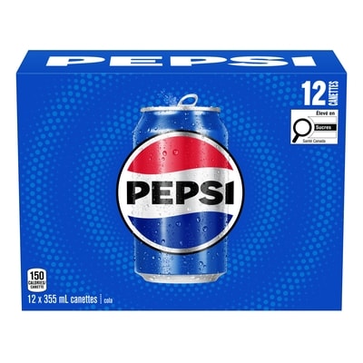 Pepsi Boissons gazeuses, 12 cannettes 12x355.0 ml, 0,21 $/100ml